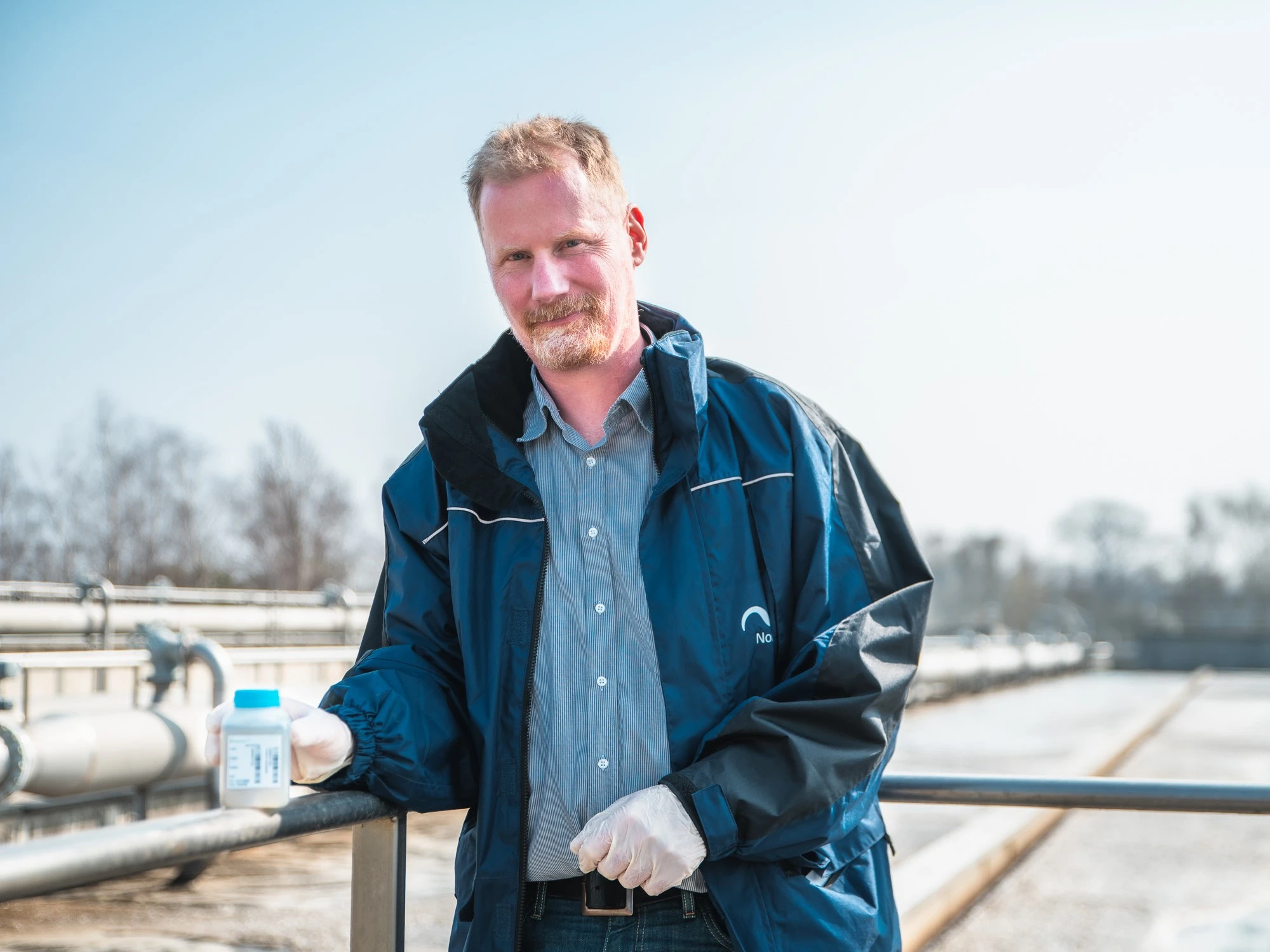 Portrait von einem Mitarbeiter auf der Kläranlage Rostock