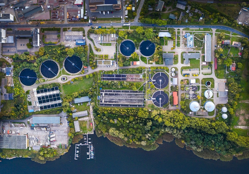 Luftaufnahme Kläranlage